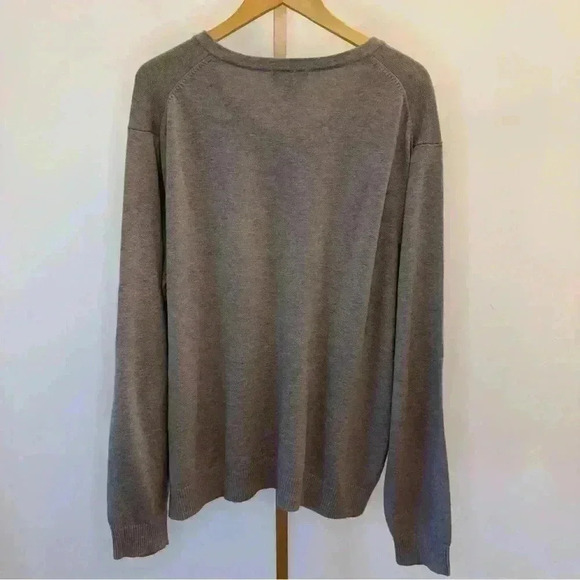 Lands' End Men's V-Neck Pullover Sweater XL Beige Long Sleeve - Picture 7 of 8